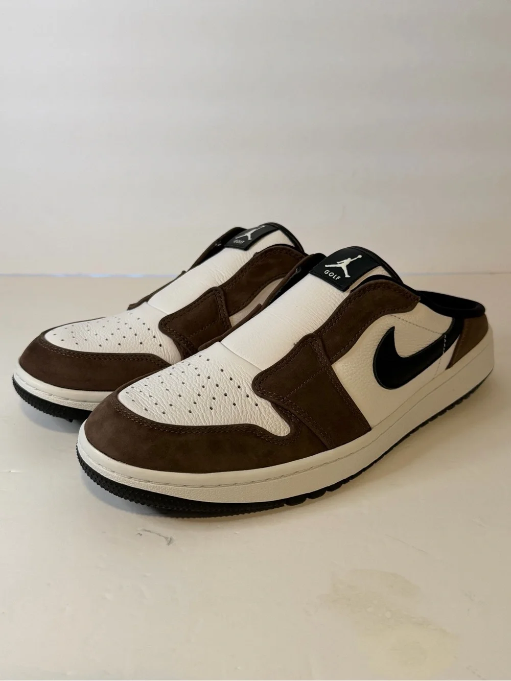 Jordan Mule Loafer in Brown, White & Black